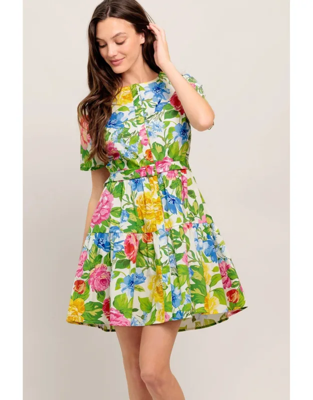 Sunshine In Full Bloom Woven Mini Dress