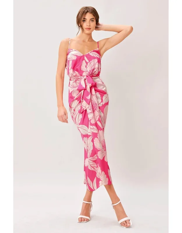 Petalia Woven Midi Dress