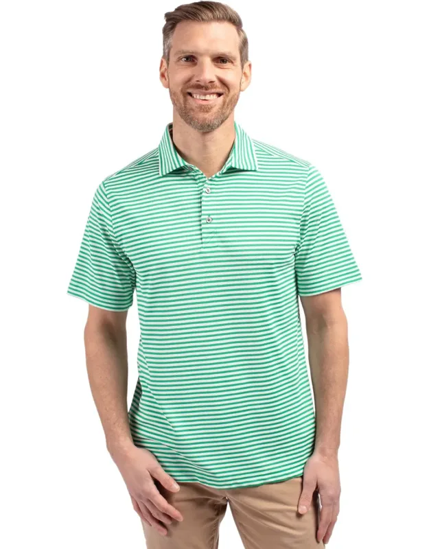 Virtue Eco Pique Stripe Recycled Polo Shirt