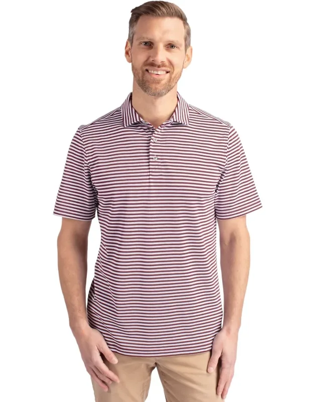 Virtue Eco Pique Stripe Recycled Polo Shirt