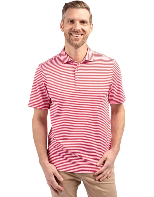 Virtue Eco Pique Stripe Recycled Polo Shirt