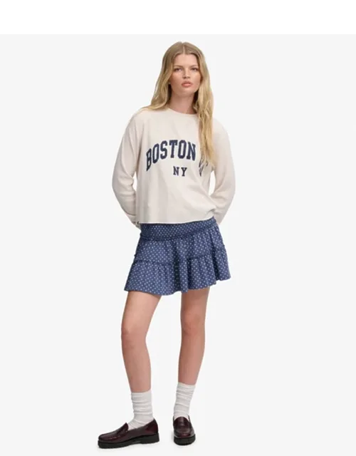 Tiered Jersey Mini Skirt