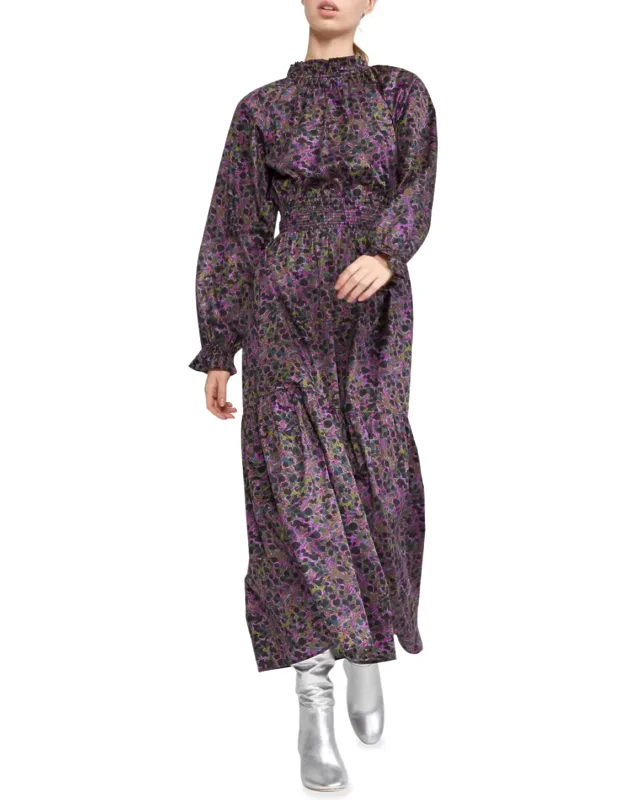 Tiered Abstract-print Cotton Maxi Dress