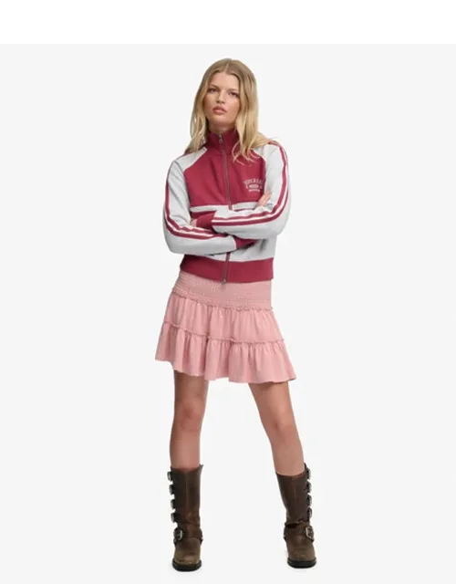 Tiered Jersey Mini Skirt