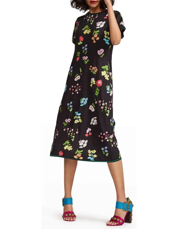 Floral-print Midi Tee Dress