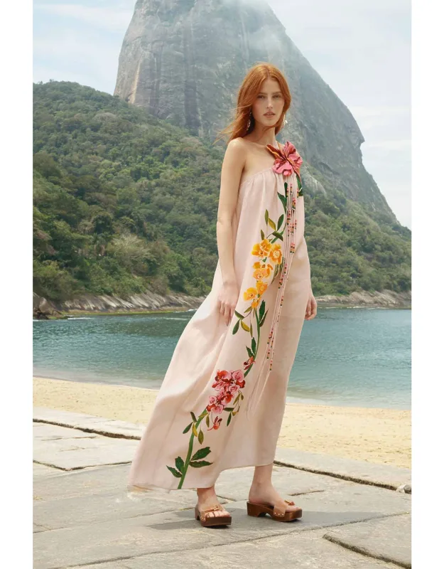 Garden Terrace One-shoulder Maxi Dress