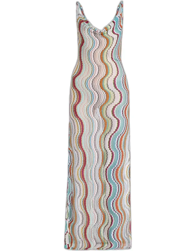 Chevron Maxi Dress Coverup