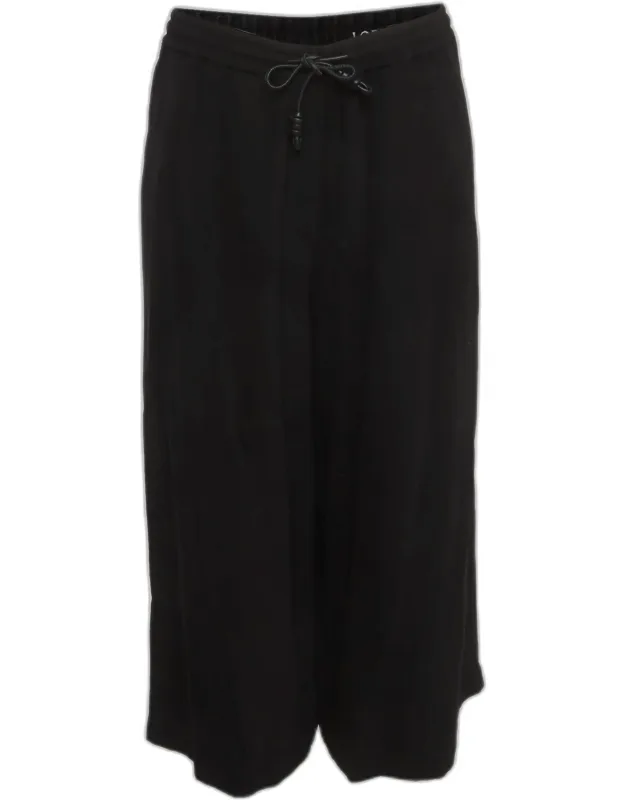 Stretch Crepe Drawstring Wide Leg Pants