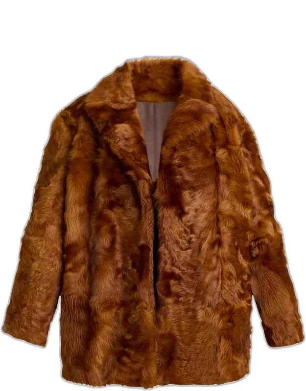 Lamb Shearling Open Coat