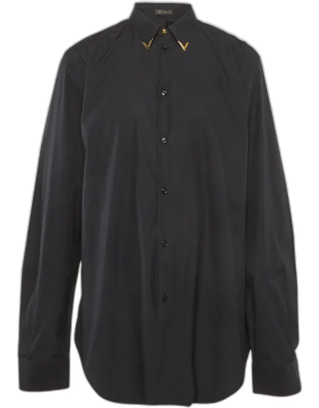 Cotton Collar Detail Long Sleeve Shirt