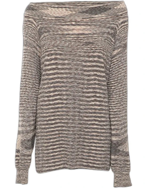 Stripe Printed Wool Sweater