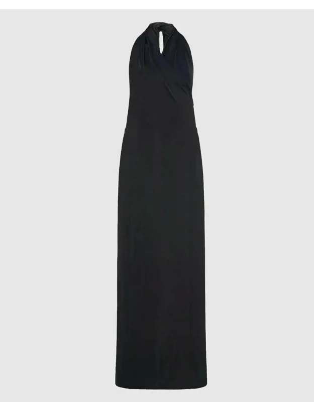 Gathered Halter Dress
