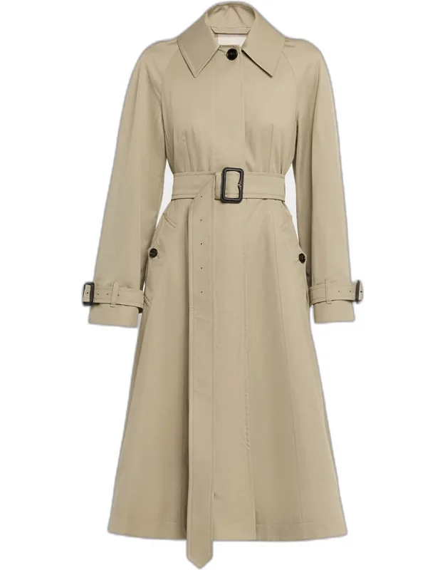 Belted Flare Trench Coat