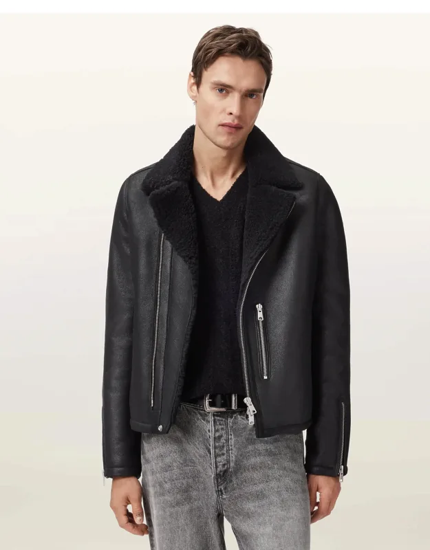 Shearling Biker Jacket