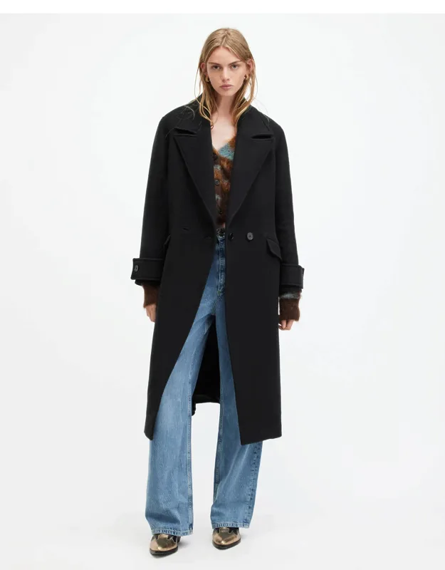 Mabel Double Breasted Long Line Coat