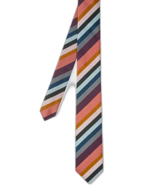 Muted 'artist Stripe' Silk Tie