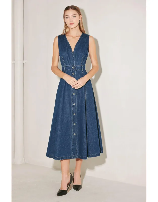 Denim Midi Dress
