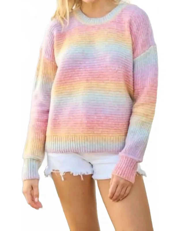 Happier Days Ombre Color Block Sweater