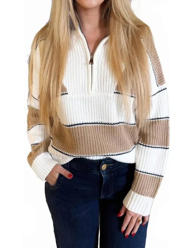Half Zip Collared Sweater