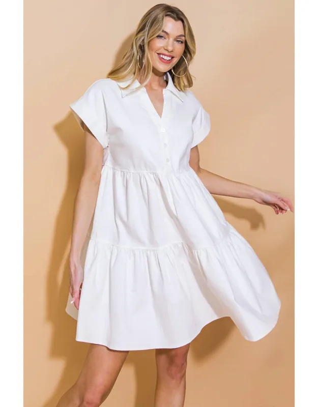 Timeless Beauty Twill Mini Dress
