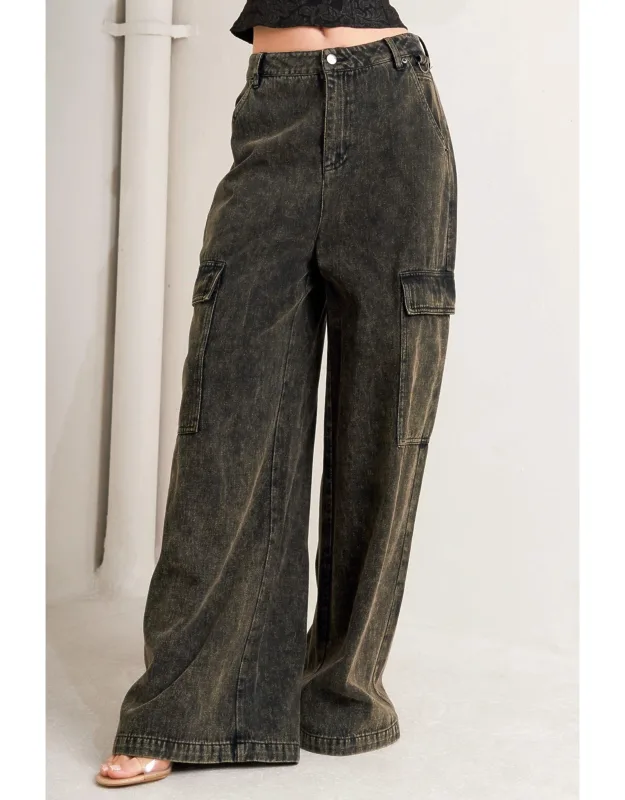 Can't Blame Me Cargo Denim Pants