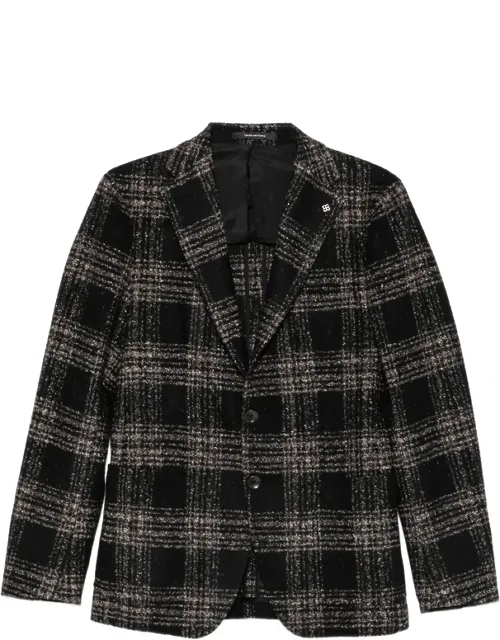 Check-pattern Single-breasted Blazer