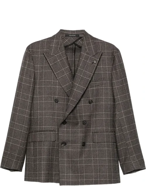 Double-breasted Check Blazer