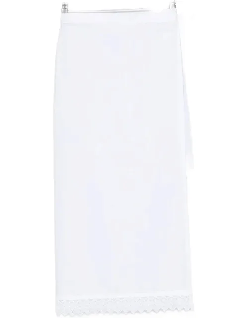 Lace-detail Midi Skirt