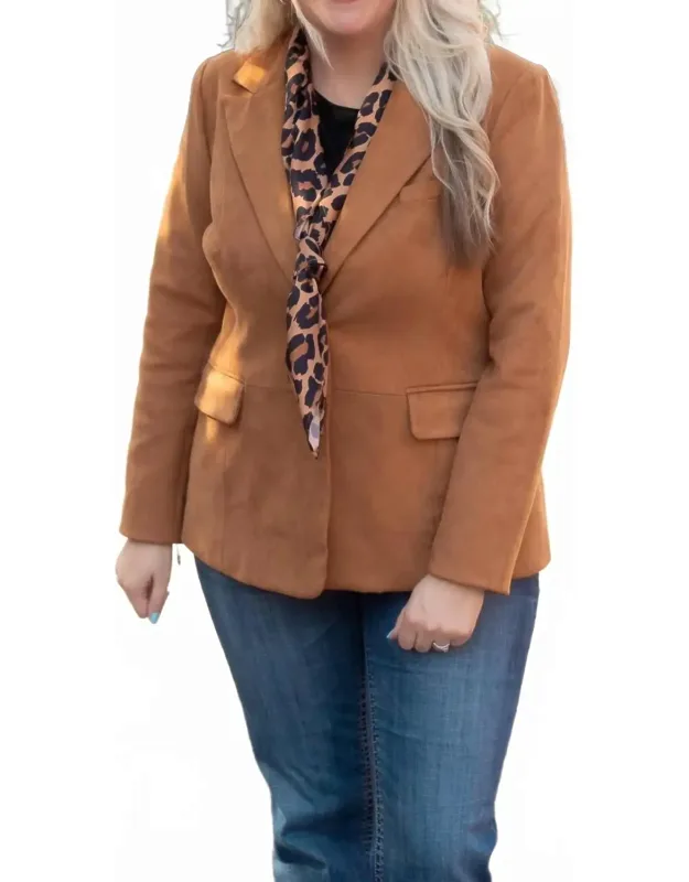 Tailored Blazer In Suede