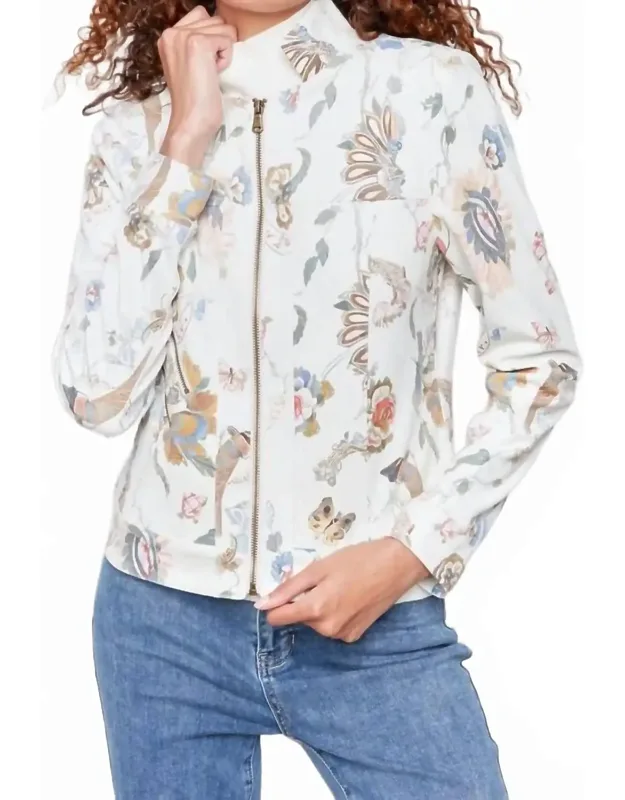 Floral Jacket In Cashmere