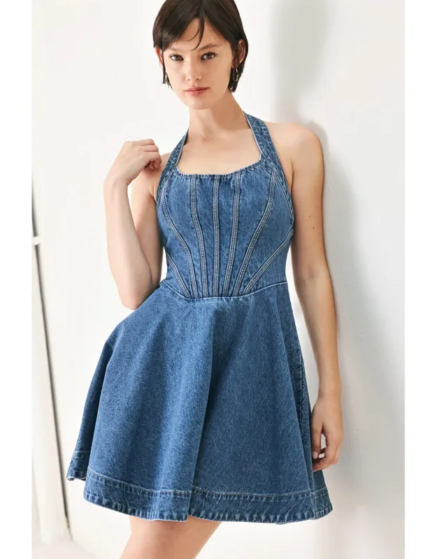Vintage Shape Denim Mini Dress
