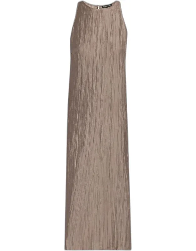 Crinkled Midi Dress