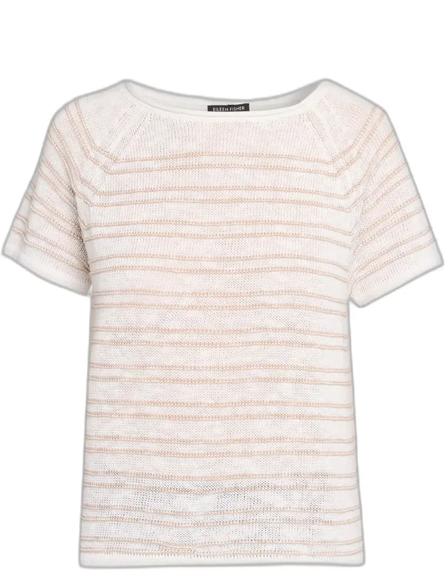 Bateau-neck Striped Sweater