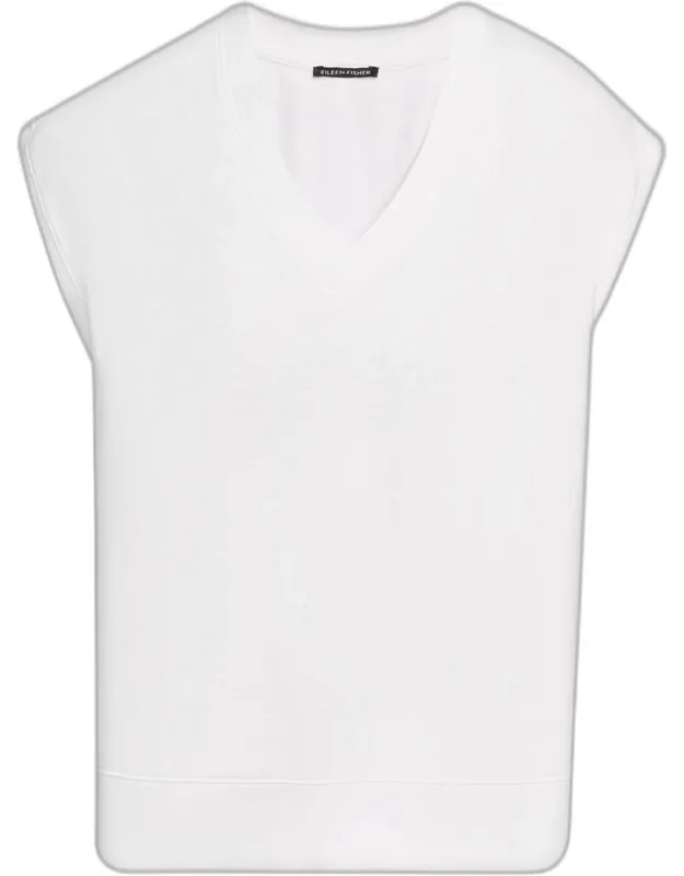 Cap-sleeve Organic Cotton Terry Top