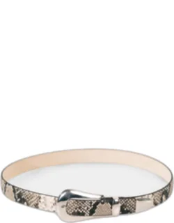 Colette Snake-embossed Leather Belt