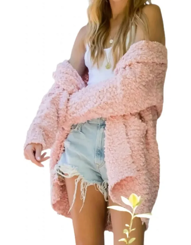 Fluffy Boucle Cardigan