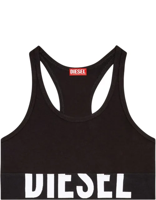 Logo-intarsia Racerback Bra