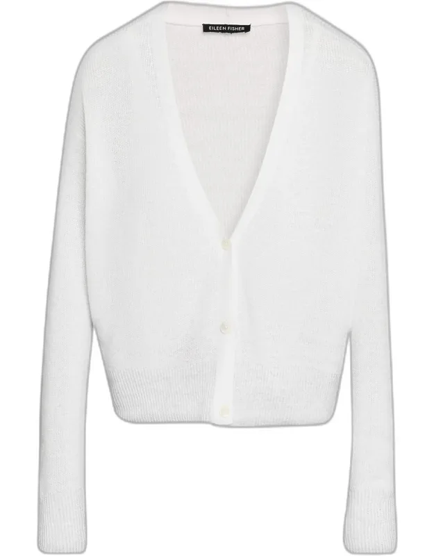 Linen-cotton Knit Cardigan