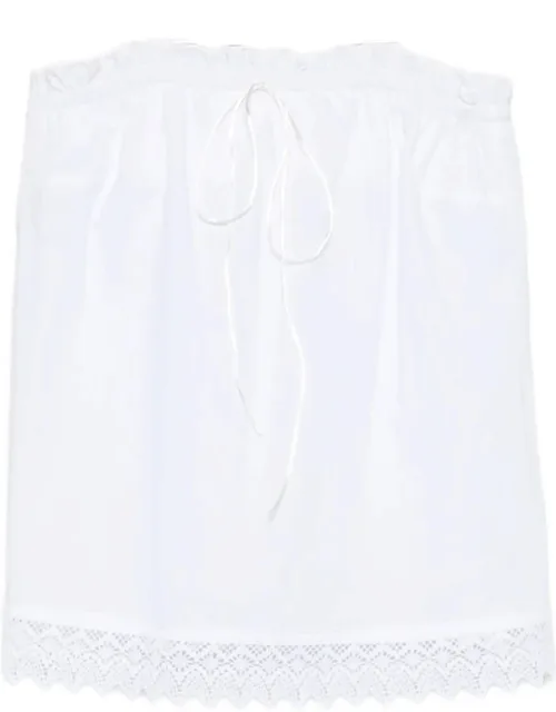 Lace-detail Ruffled Top