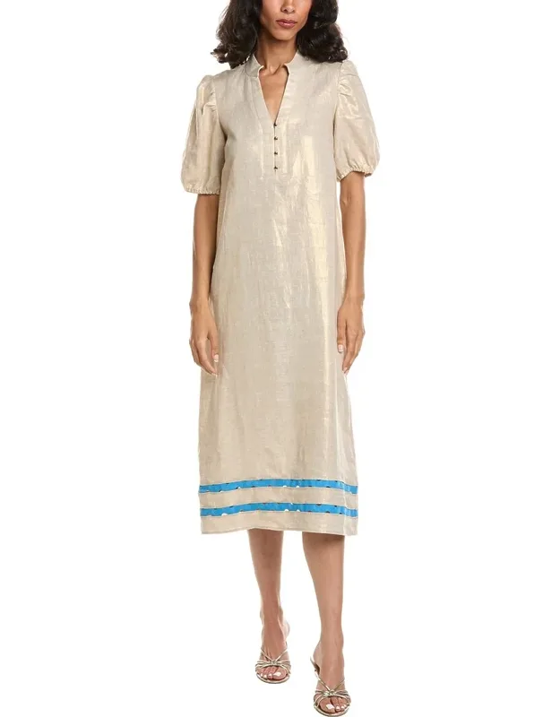 Puff Sleeve Linen Midi Tunic