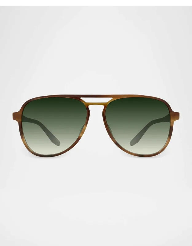 Double-bridge Acetate Aviator Sunglasses With Gradient Lenses And Filigreed Temple Tips