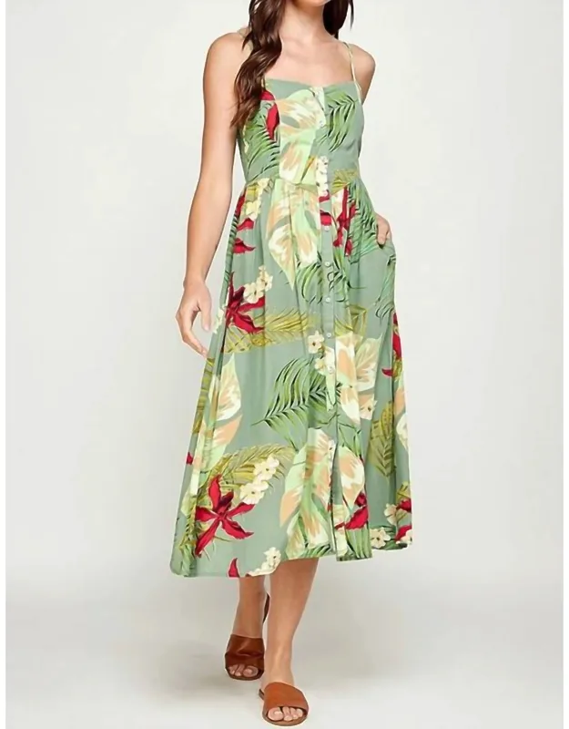 Maxi Dress Button Up