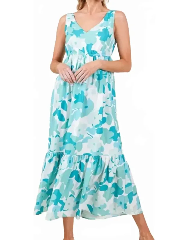 Seaside Bloom Midi Dress