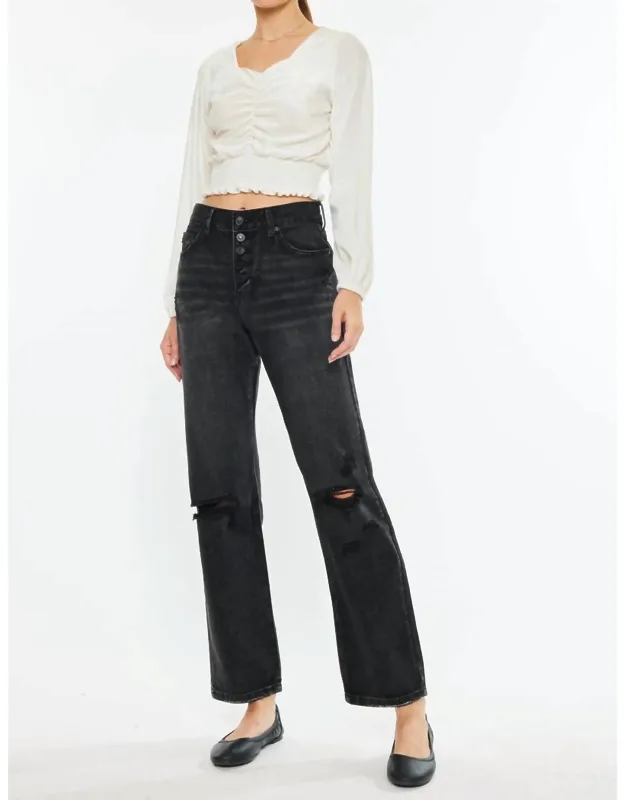 Ultra High Rise Straight Jeans