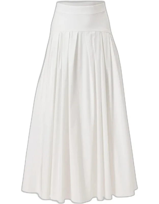 Pleated Midi Skirt