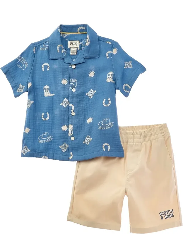 2pc Camp Shirt & Short Set