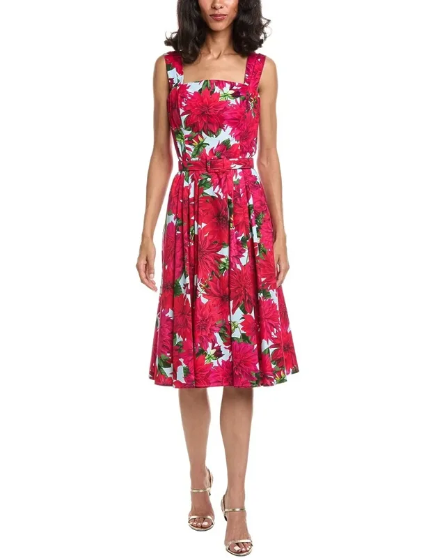 Square Neck Dahlia Poplin Dress