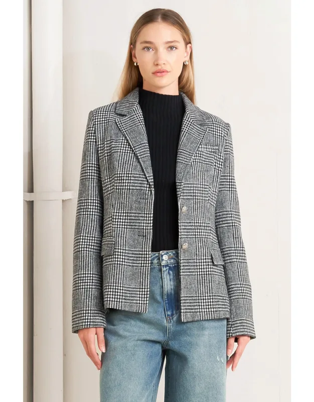 City Checkline Woolen Woven Jacket