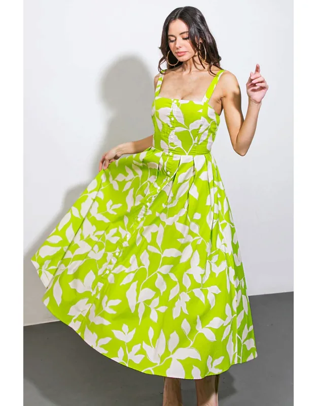A Passionate Heart Woven Midi Dress