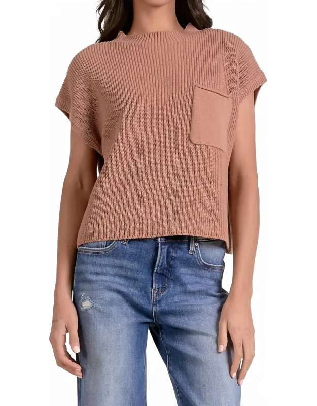 Capsleeve Crewneck Sweater
